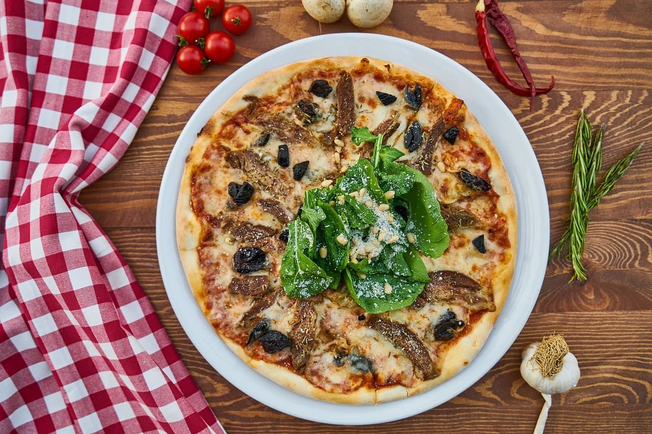 pizza spinach